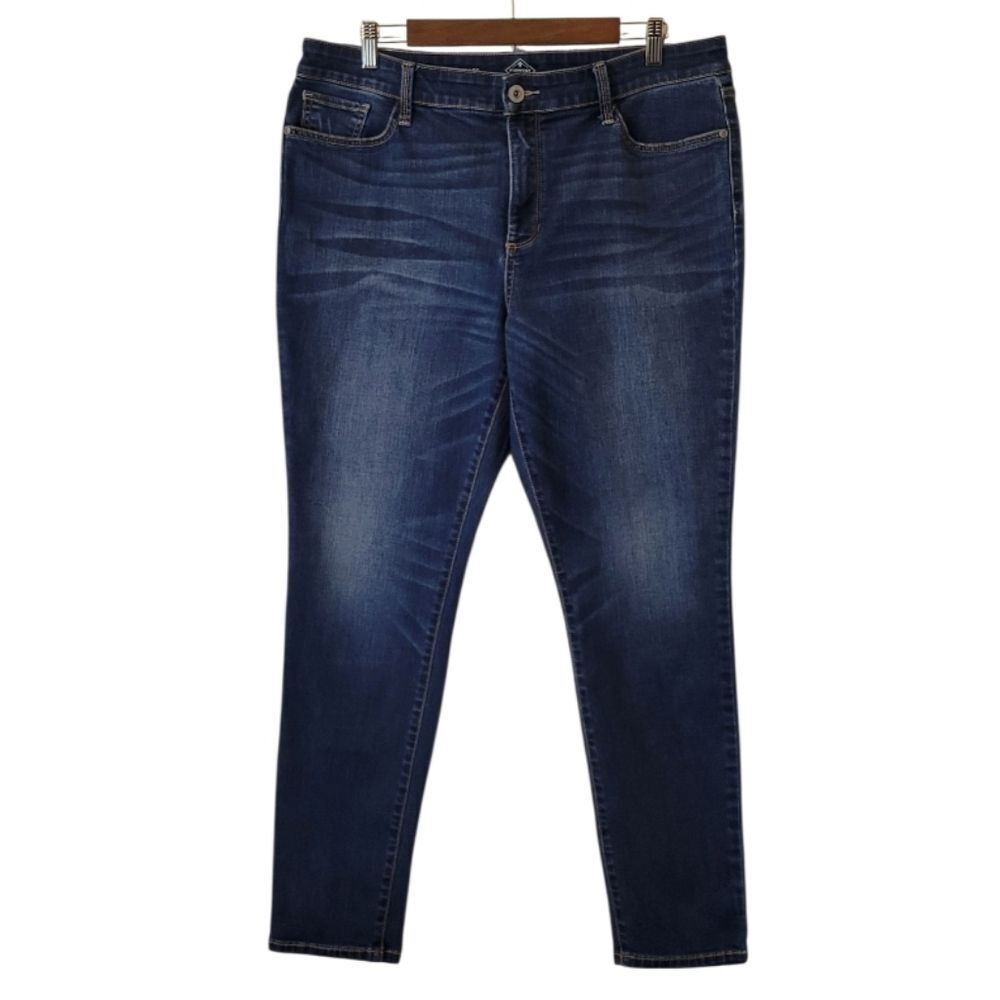 St John's BayโSkinny Leg Faded Denim Blue Jeans Size 16